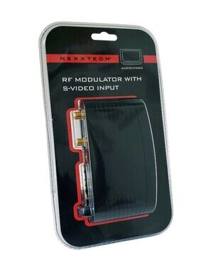 Nexxtech Audio/Video RF Modulator with S-Video Input RCA to Coaxial TV New